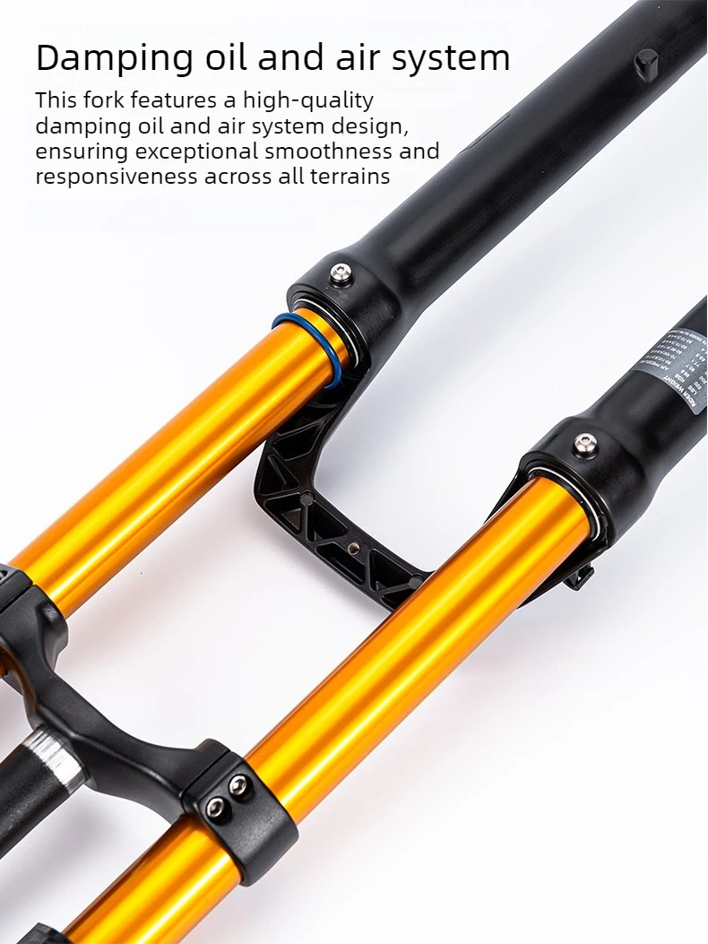 Mountain Bike Dual-Crown Air Suspension Fork 36 Tubes Thru Axle