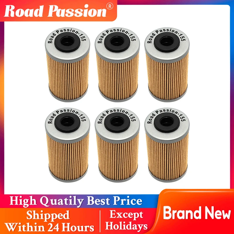

155 1/2/4/6 Pcs Motorcycle Oil Filter For 125 RC 200 250 RACING 390 R 373 400 SX MXC LC4 XC-W LSE EGS RXC 450 XC-G SXS XC SMS