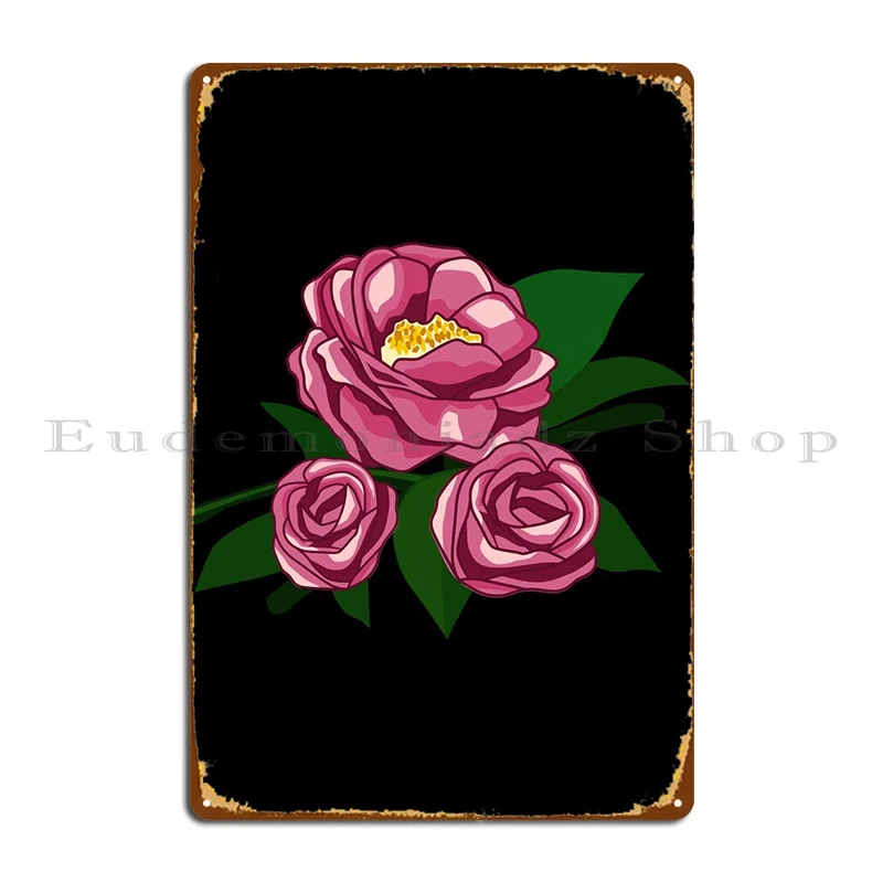 Camelia Poster Art Metal Sign Poster Plates Classic Club Cinema Printed Tin Sign Poster