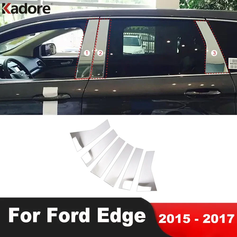 

Накладки на столбы автомобильные из нержавеющей стали для Ford Edge 2015 2016 2017