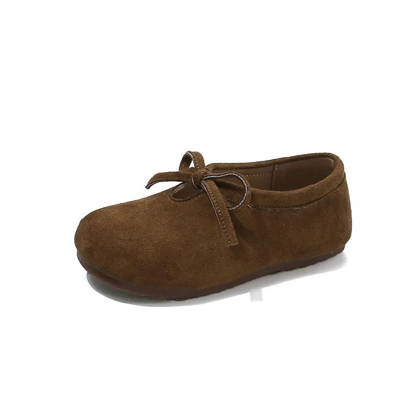 Spring Leather Shoes New Fashion Comfort Princess Shoes Soft Soles Anti Slip Simple Design Girl Shoe Breathable Casual Kid Shoe