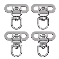 Rotatable Stainless Steel Phone Tether Tab with Ultra - Thin Gasket (4Pcs Silver)
