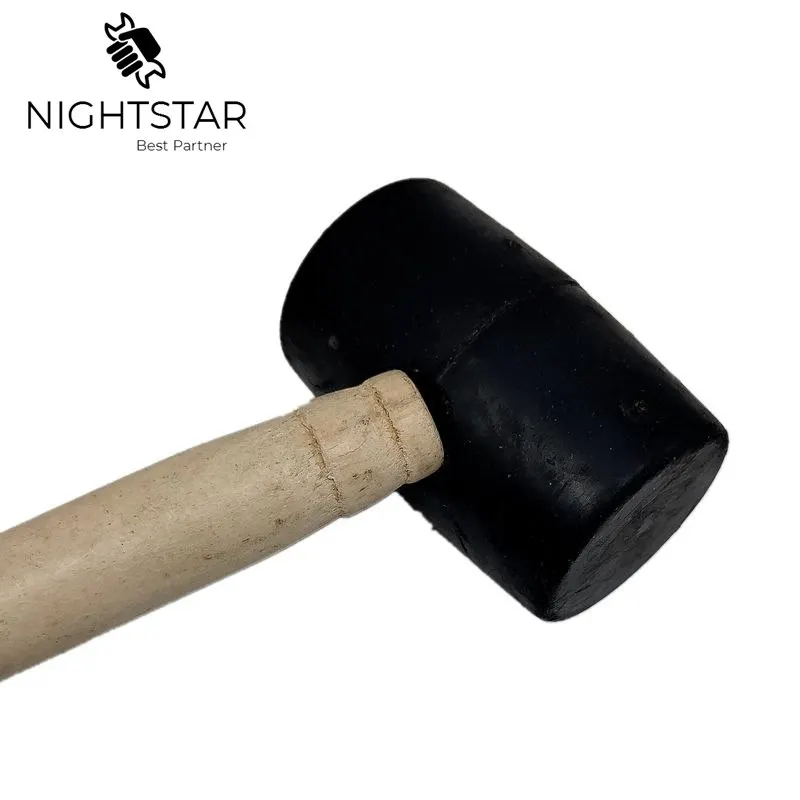 25cm Hammer Rubber Panel Beating Rubber Hammer Wood Jewelry Tool Handles Thor