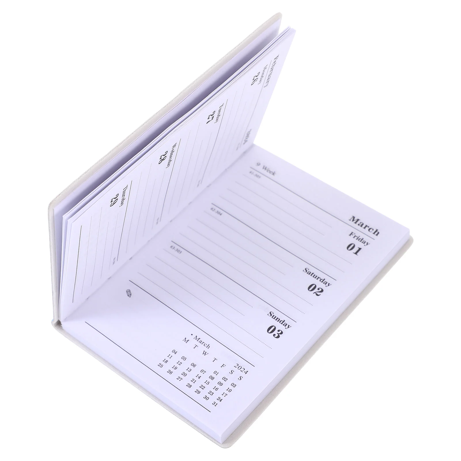 Laser 2024 Plan Travel Notebook for Work Agenda Notepad Imitation Home Accessory