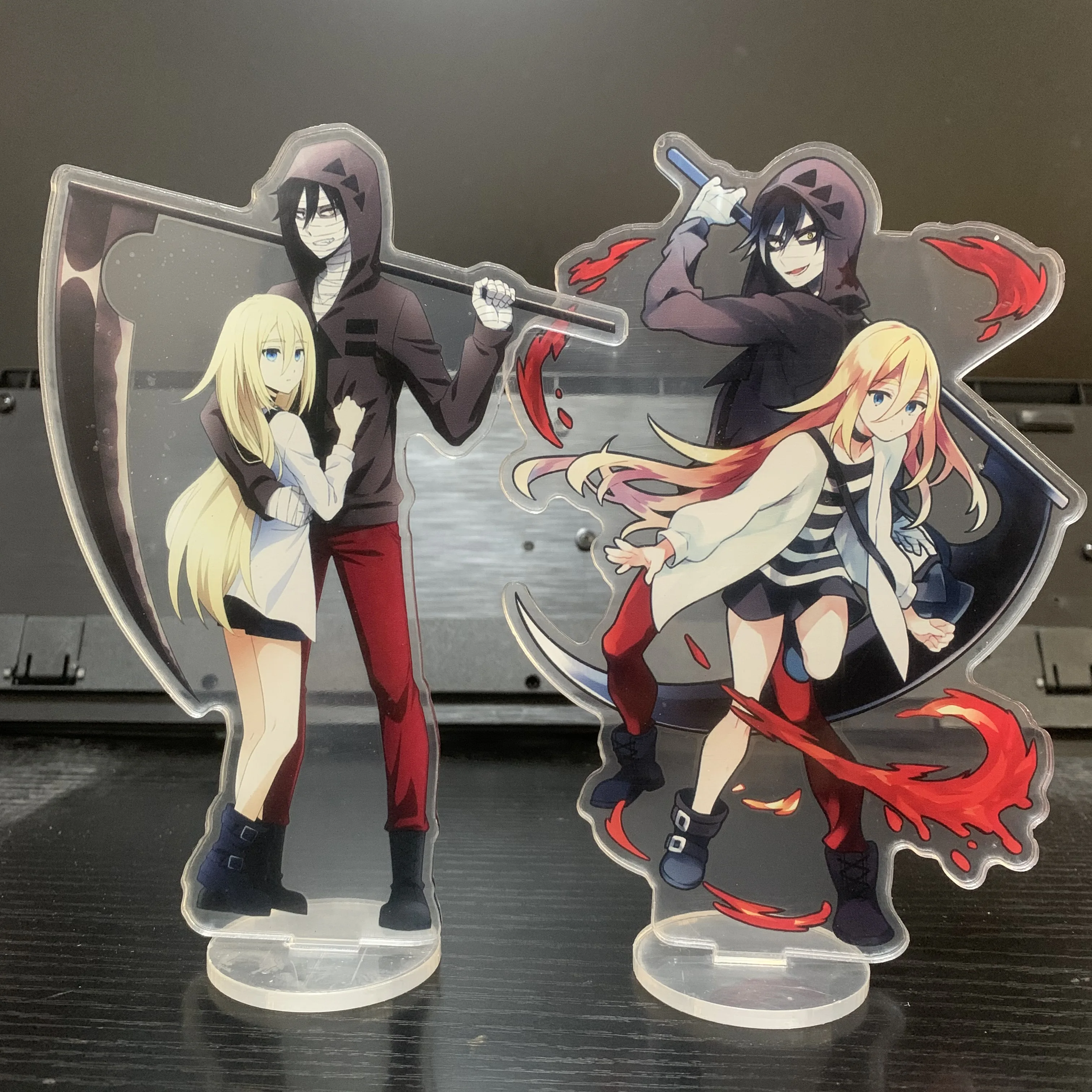 15CM Anime Angels of Death Figures Isaac·Foster Acrylic Stands Rachel・Gardner Eddie Character Model Desktop Decoration Fans Toys