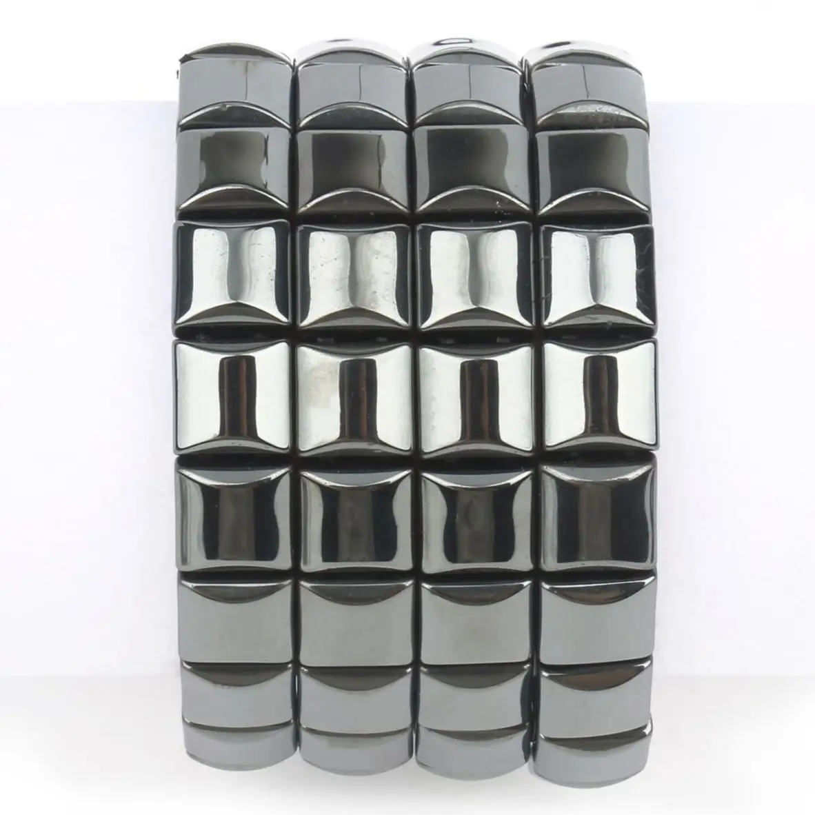 Charm Black Ematite Energy Bracciali Uomo Cube Healing Protect Health Balance Bracciali Fashion Power Therapy Magneti Magnetici