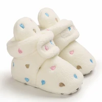 Newborn baby girl men's soft boots solid fleece snow boots 0-18M newborn baby warm shoes new fashionable and comfortable shoes 2