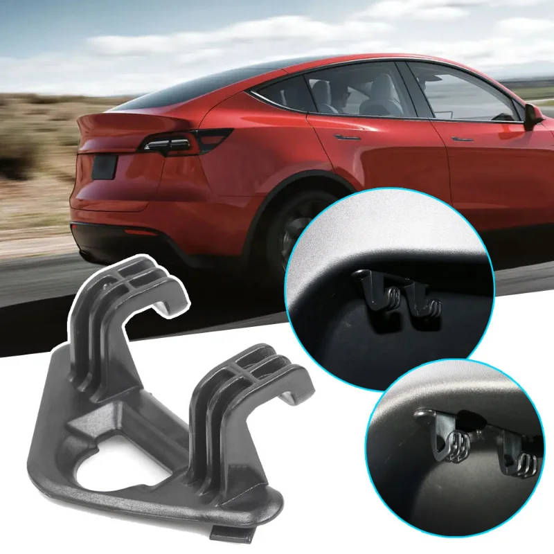 

Car Trunk Hook Car Interior Rear Trunk Bag Hook Holder Hanger Black Storage Clip Accessories for Tesla Model Y 2020-2022