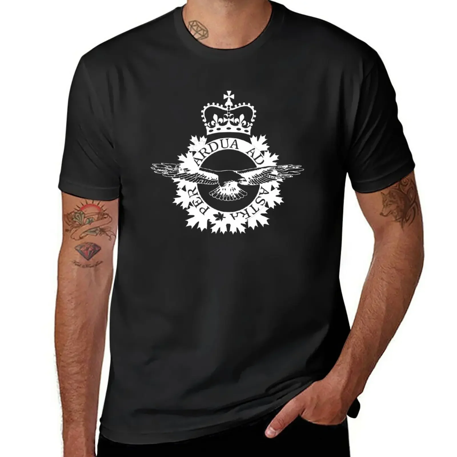 Royal Canadian Airforce T-Shirt Boys Whites Top Sport Fans T-Shirt Da Uomo