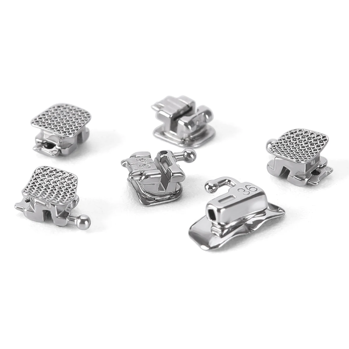 Staffette Ortodontiche Staffe Ortodontiche Metalliche AZDENT - Mini/Standard Roth/MBT Con Ganci Per Apparecchio Dentale Set Staffe Ortodontiche 20 Pezzi - Foto 4