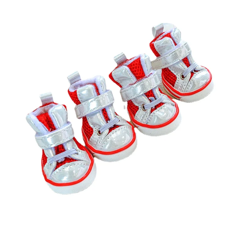 

Pet Shoes Dog Cat Autumn and Winter Warm Teddy Bear Cute Puppy Boots Shoes Casual Blue Powder Small Shoes