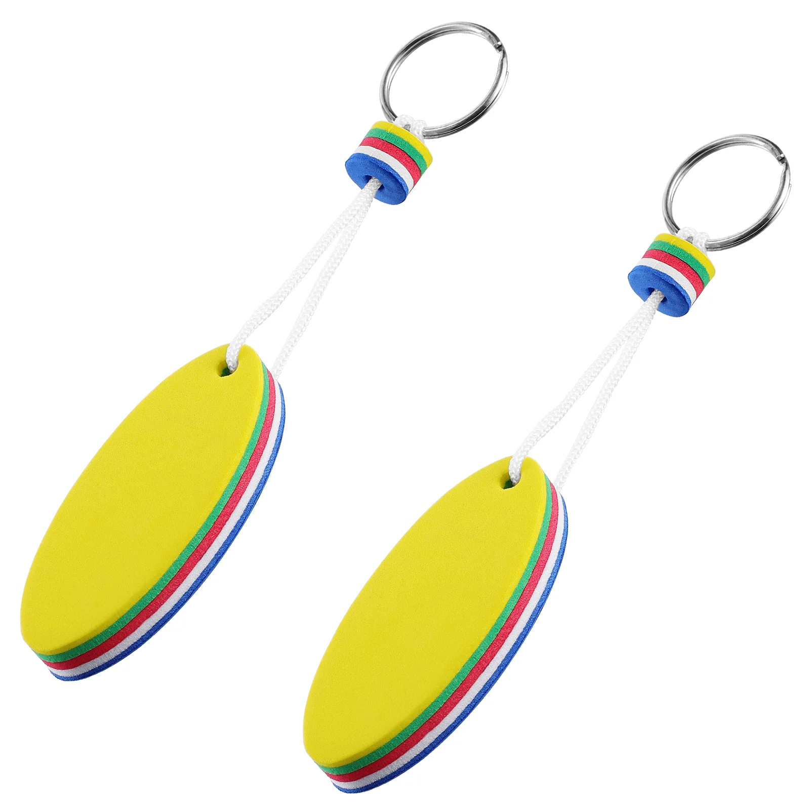 

BESTONZON 2pcs EVA Float Key Ring for Fishing Sailing Boating Water Sports Key Holder Keychain