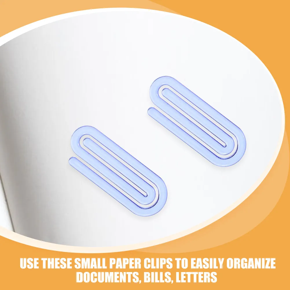 50Pcs 창의적인 모양의 미니 종이 클립 파일 보고서용 플라스틱 문서 클립 편지 청구서 메모 사진 스크랩북 노트북
