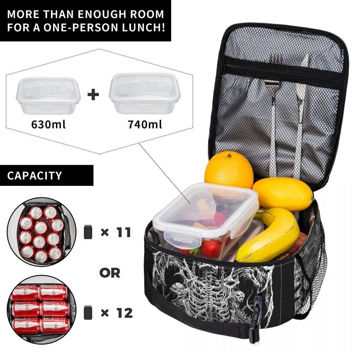 Megadeths Rock Band Vic Rising Insulated Lunch Bags Food Container Portable Cooler Thermal Lunch Box For Work