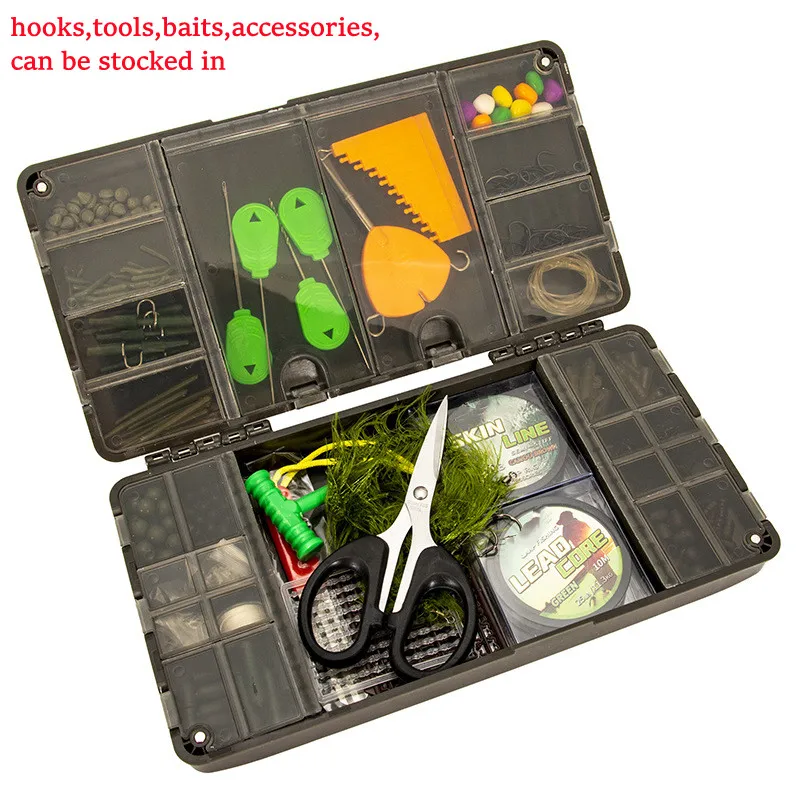 Carp Fishing Tackle Box Of Accessories Hair rigs Ronnie Zig Rig QC Spinner  Swivel Lead Clip Kit Storage Case Rig Wallet - AliExpress