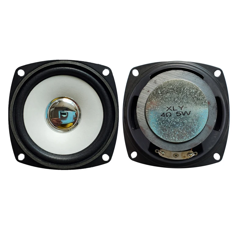 Tenghong 2pcs 3 Inch 78*78MM 4 Ohm 5W Full Range Speaker Unit White Basin Bubble Edge Bluetooth Bedside Table Loudspeaker Sound