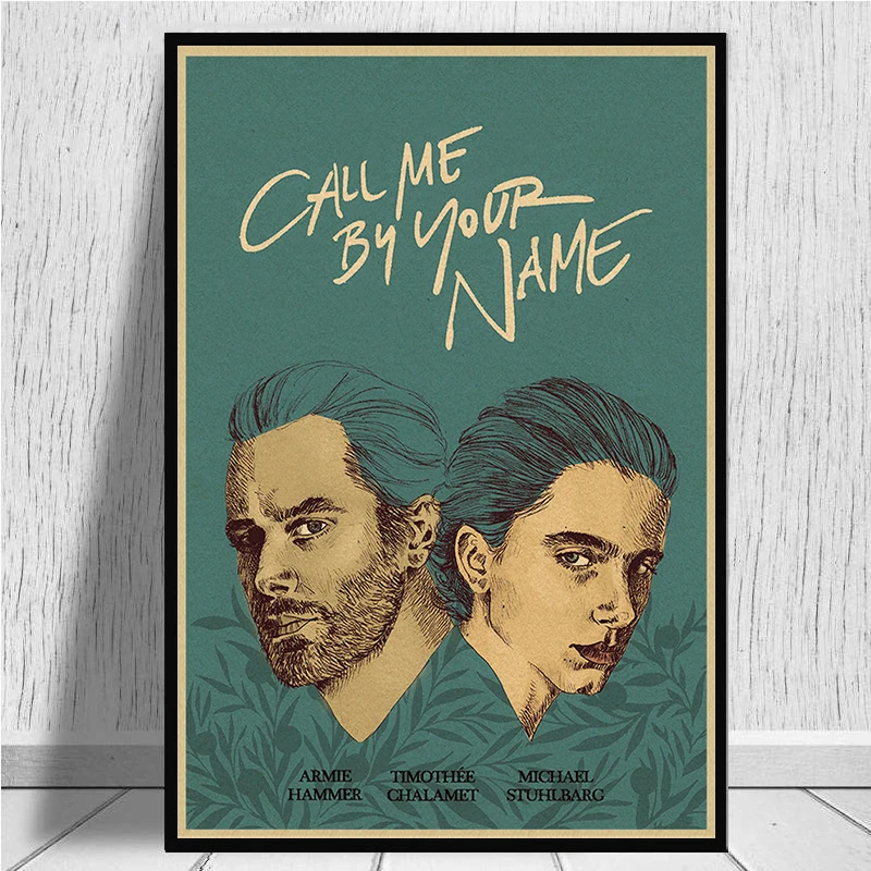 Call me by your name Retro Kraft Paper Poster Bar Cafe High quality Printing Drawing core Decorative Painting