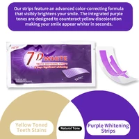 Bande de blanchiment des dents violettes, bande de blanchiment des dents non sensible, correcteur de couleur, bande de nettoyage des dents instantanée, plus blanche des dents à la maison 4