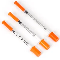 20/50/100Pcs Disposable Veterinary Syringe Manual Push Syringe 0.3/0.5/1ml Needle Farm Animal Syringe with Needles Cat Dog Pig