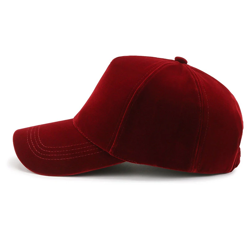 Gold Velvet Korean Women Hat Autumn Winter Outdoor Couple Caps Solid Color Sun Visor Hats Men's Baseball Cap Golf hat
