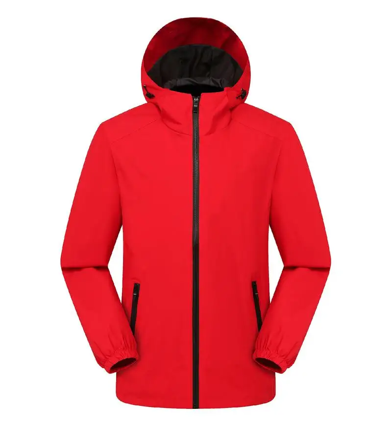 Autumn Winter Lightweight Men Jacket with Hood with Waterproof and Windproof Zipper Outdoor Fashion Men Sports Jacket DIY Logo 3