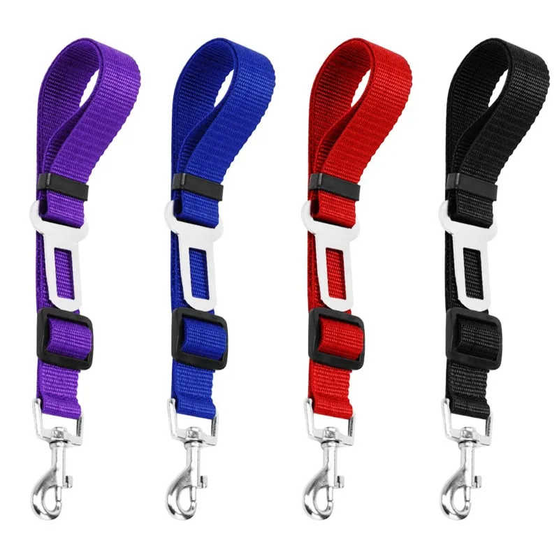 Dog Leash Adjustable Pet Car Safety Seat Belt For Small Medium Dogs Durable Travel Harness Leash Clip Accessories