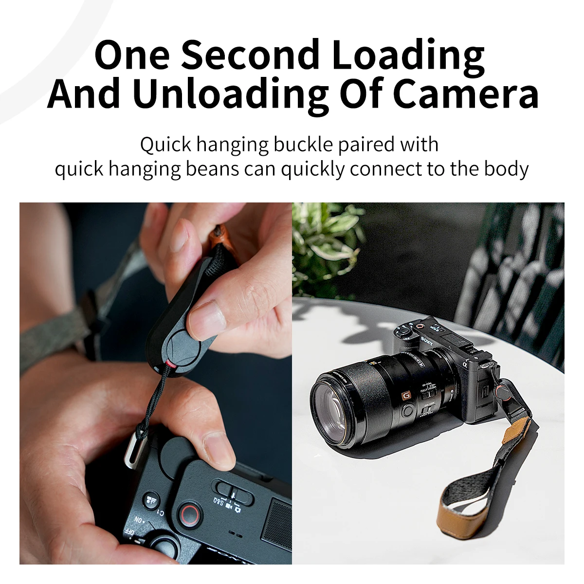 Mecoright  Quick Hanging Wristband for DSLR Camera Strap, Quick Detachment Hanging Rope Hand Rope Anti Release Handheld Rope 3