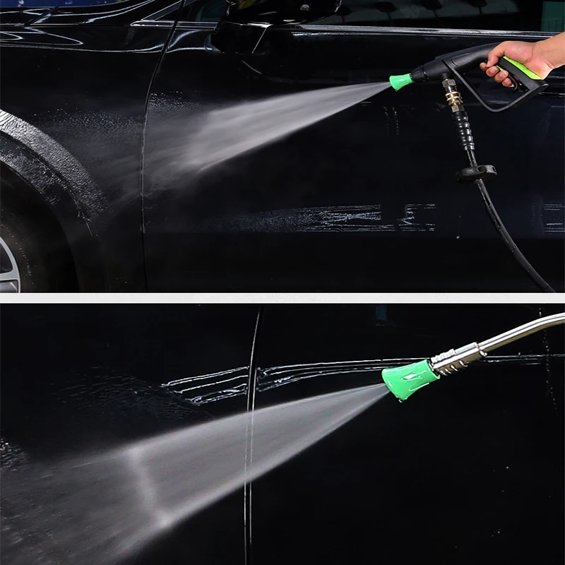 Car Wash Accessories Soft Rubber Sleeve Sector Nozzle Splash Proof  Stainless Steel Nozzle High Pressure Water Gun Nozzle 5