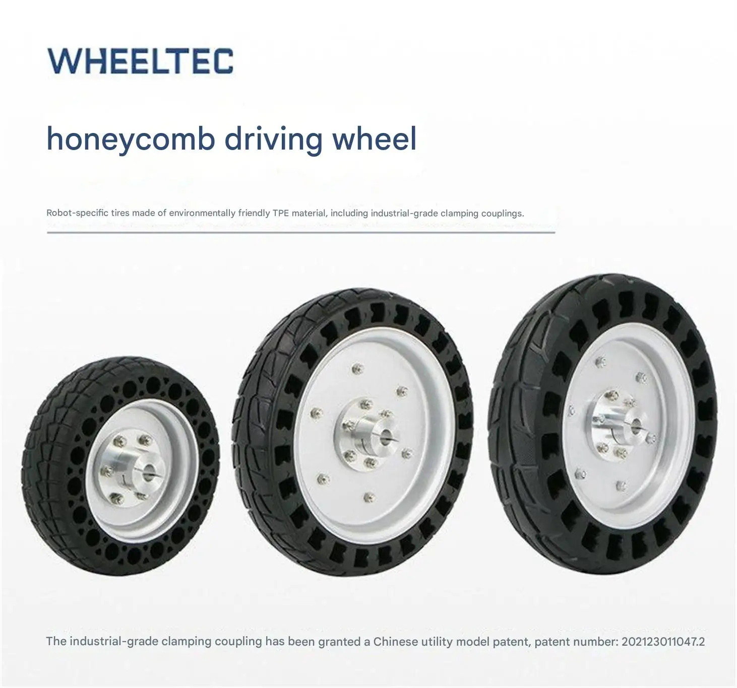 WHEELTEC Honeycomb Drive Wheel, Specialized Tire for Robots, Made of TPE Environ