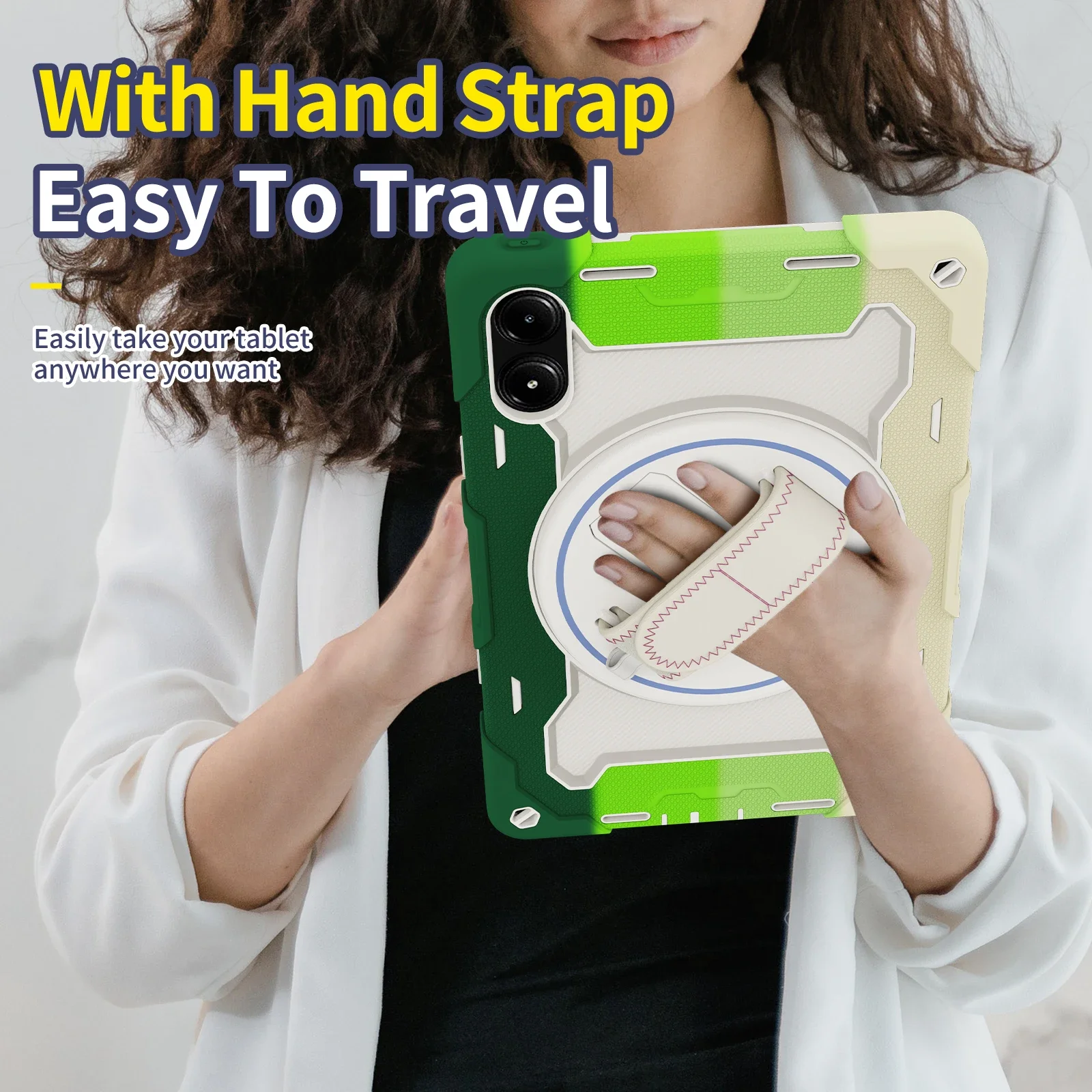 Ultra-Durable 360° Rotating Armor Stand Tablet Case