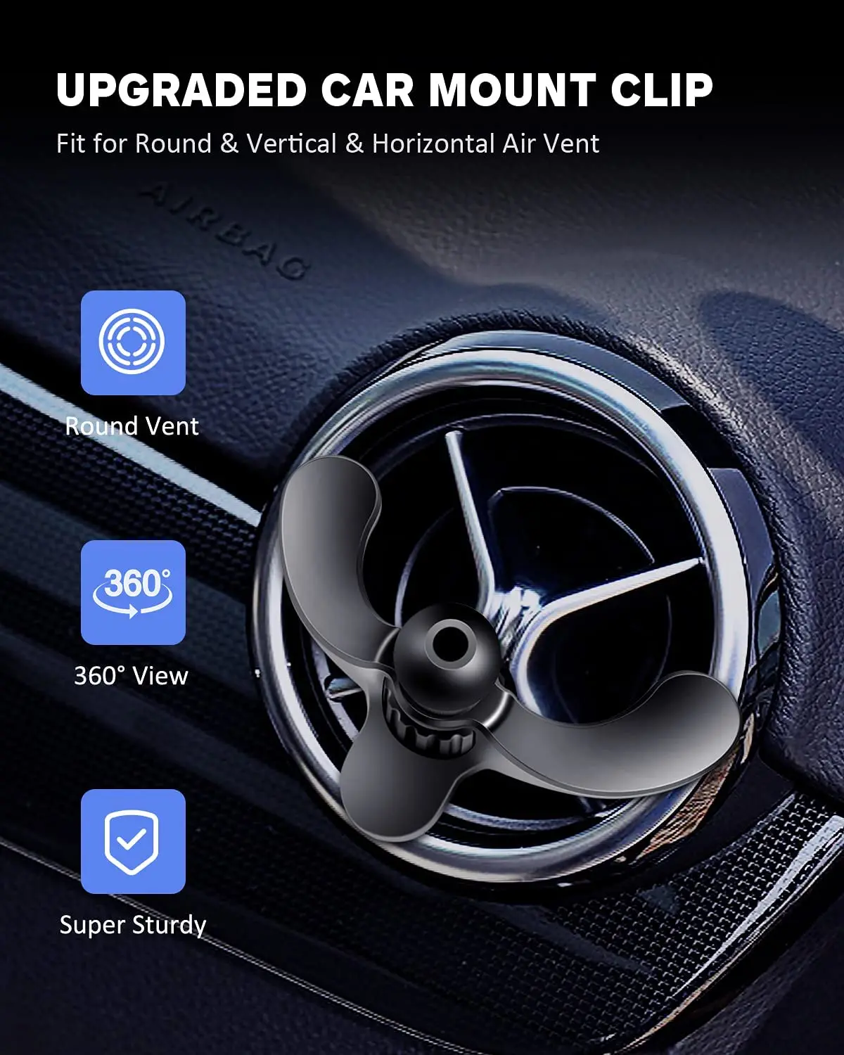 Untoom Car Phone Holder Base Universal 17mm Ball Head for Round