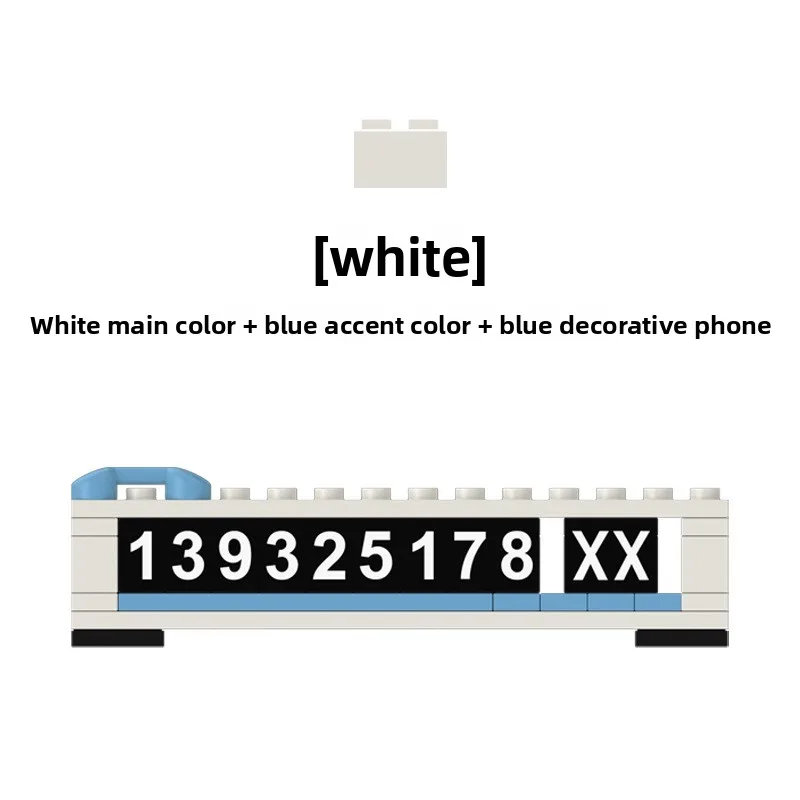 Modular Car Parking Number Plate with Concealable Phone Sign & DIY Decor Ornament
