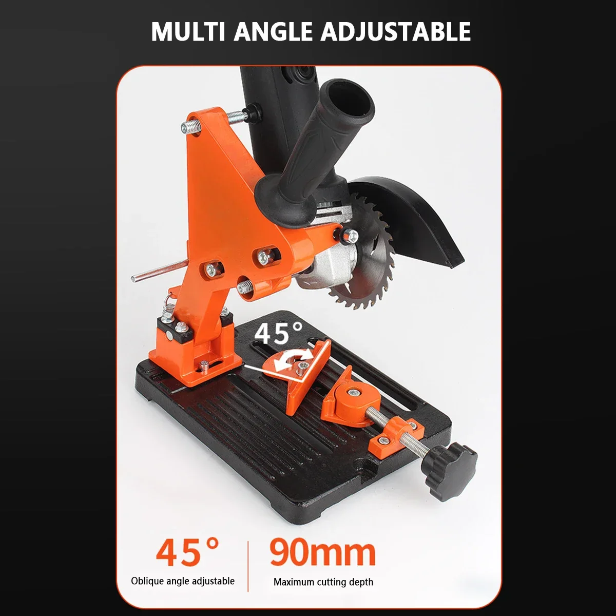 Angle Grinder Stand Angle Grinder Fixed Bracket Heavy Adjustable Grinder Holder Grinder Support for Angle Grinder Cutting Machin 6