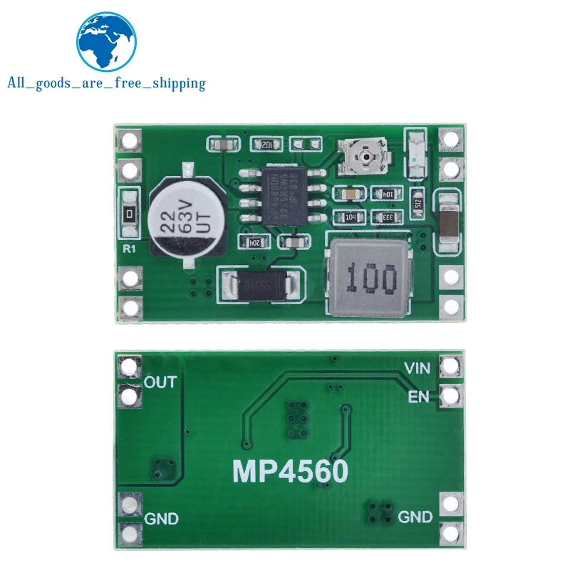 DC-DC 스텝 다운 안정화 전압 공급 모듈, MP4560 2A, 출력 8  55V  12V, 9V, 5V, 3V