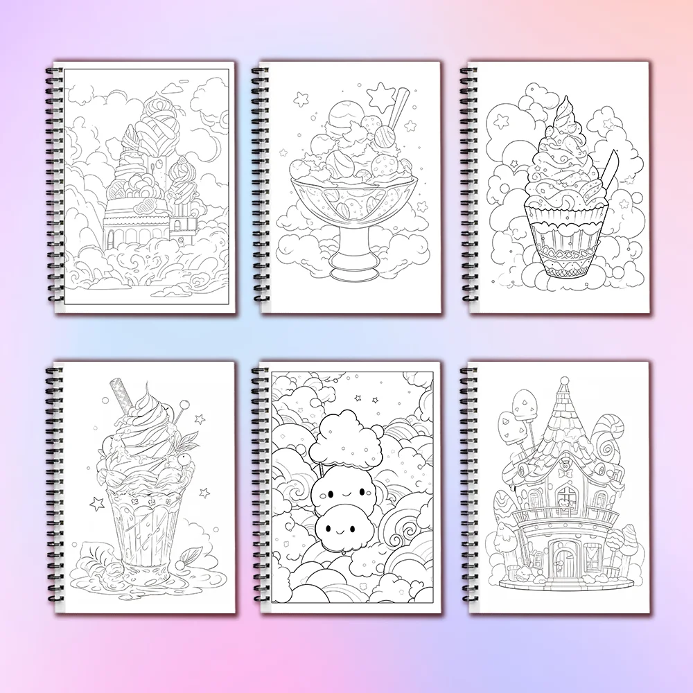 Premium Spiral Coloring Book - 30 Sheets, 11.2 x 8.3 inches, 100g Thick Paper, Ideal for Relaxation & Creativity