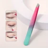 Gradient eyebrow tweezers, 1 stainless steel oblique precision eyebrow clip multifunctional plucking beard tweezers eye tool. 2