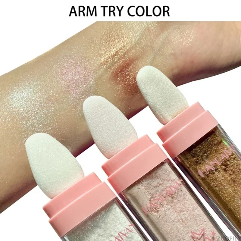 Face highlighter 1pc Creative shimmer Highlighter Diamond Highlighter Powder Gold Glitter Easy To Use Face Contour Shimmer Woman Makeup Cosmetics