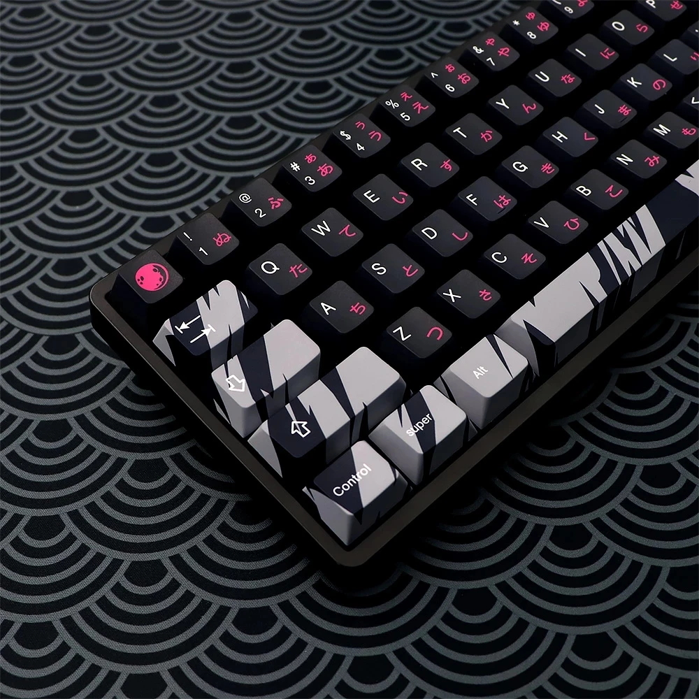 Pbt Japonês Camuflagem Keycaps Cherry Profile Dye Sublimação Teclado Mecânico Keycap para mx Interruptor Iso Entrar Logitech G610 - Imagem 2