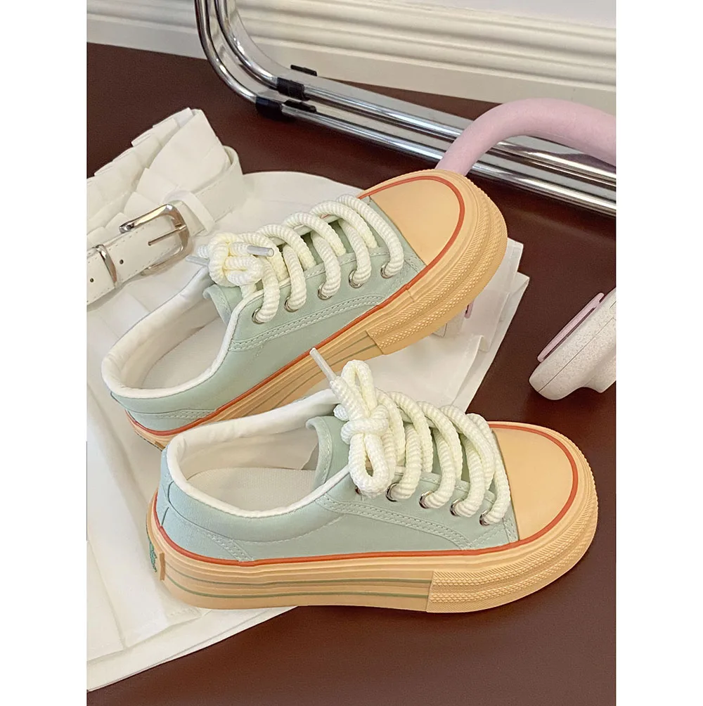 

Женские кроссовки с круглым носком, маленькие белые сандалии, эспадрильи на платформе, повседневная Осенняя обувь, Cree