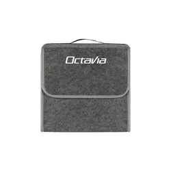 Car Portable Trunk Storage Bag Felt Organizer Box (Octavia Gray - S)