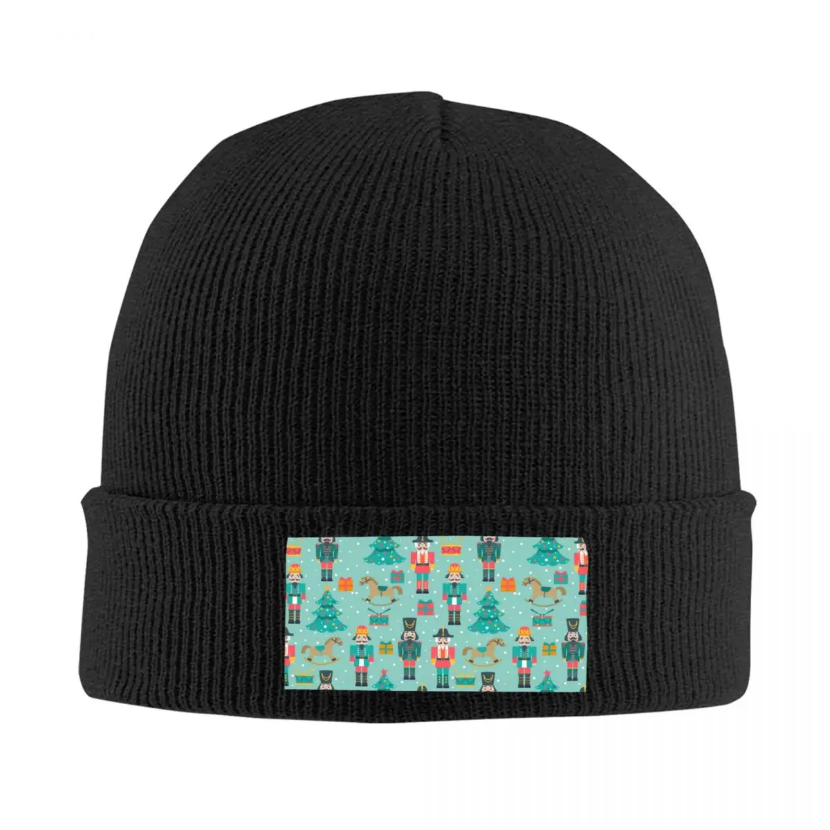 

Christmas Seamless Pattern With Nutcrackers Skullies Beanies Caps Unisex Winter Warm Knitting Hat Adult Bonnet Hats Ski Cap