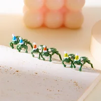 Cute Frog Christmas Hat Stud Earrings for Women Fashion Xmas Jewelry Tree Star Crystal Piercing Dangle Ear Drop New Year Gift - Image 6