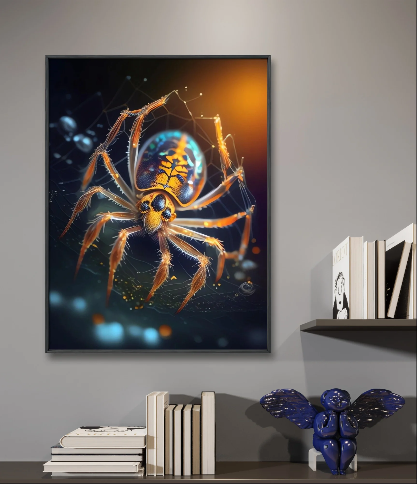 Scary Spider 5D Diamond Embroidery Insect Spider Mosaic Pattern Hand Diamond Painting Rhinestones Cross Stitch Art Home Decor