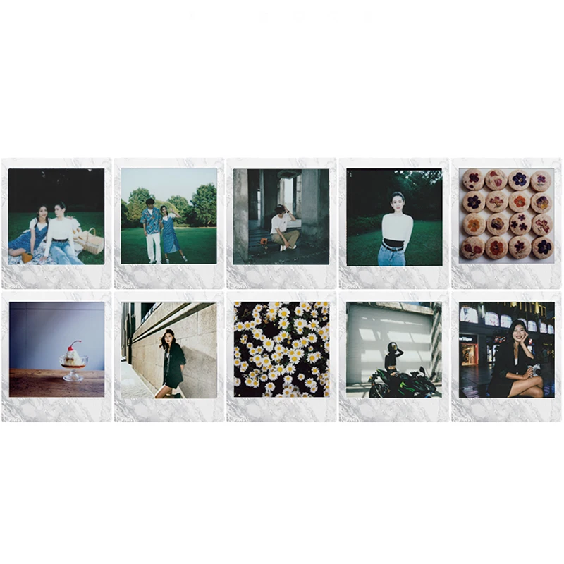 10-50 Sheets Fujifilm Instax Square Rainbow/Star/MONO/White /Black Frame Film Photo Paper For SQ10 SQ6 SQ20 Instant Film Camera