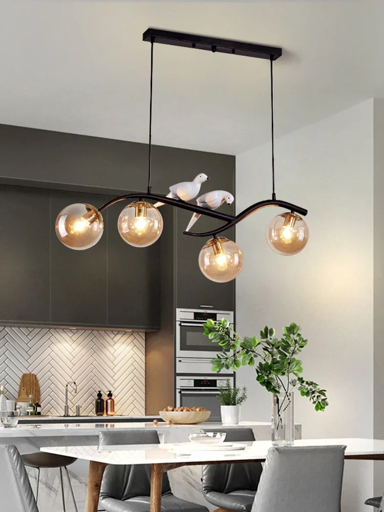 NordicBlackEuropeanPendantLightsBirdChandelierLightingFor