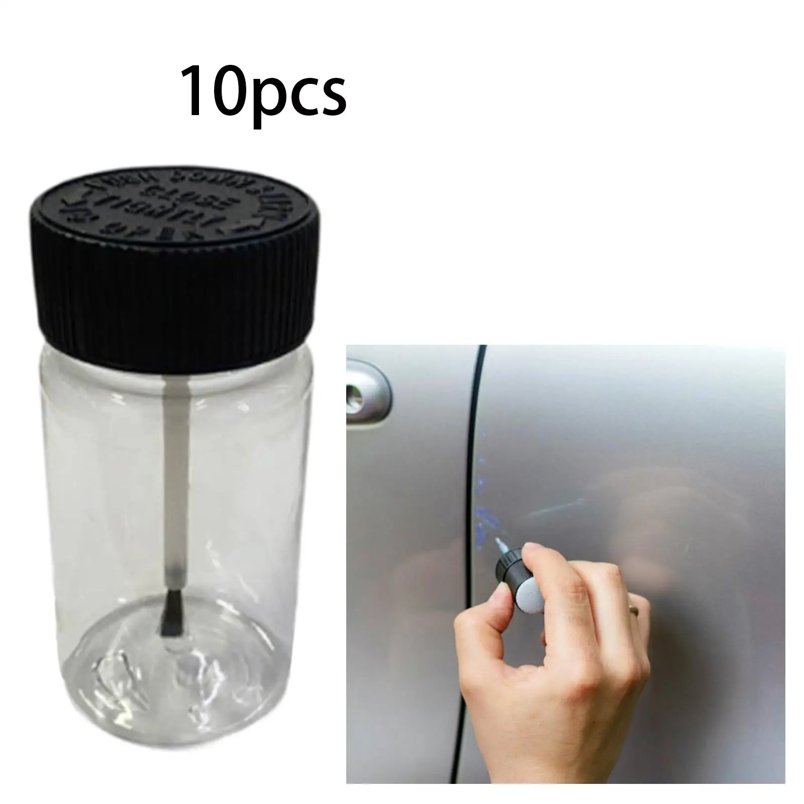 10Pcs Leftover Paint Containers Small Paint Bottles 60ml Reusable 2 oz Fluid Capacity with Brush and Lid Touch up Bottle