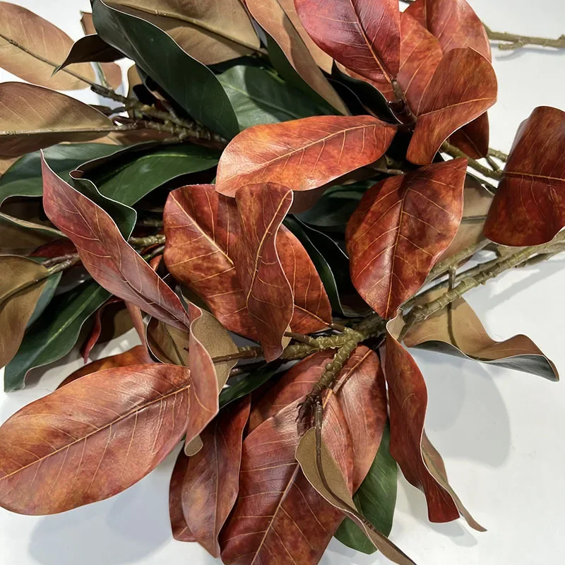 Simulation grüne Pflanzen Magnolie Zweig falsche Blume Balkon Dekor künstliche Magnolie Blätter Pflanze Blumengarten Dekoration