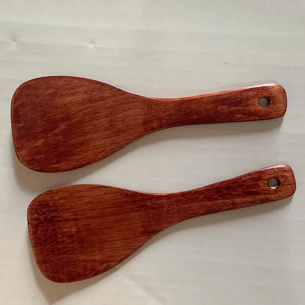 22cm Wood Rice Paddle Long Handle Wooden Rice Spatula Spoon Shovel Lacquerless Pan Cooking Tableware Kitchen Utensil Gadget
