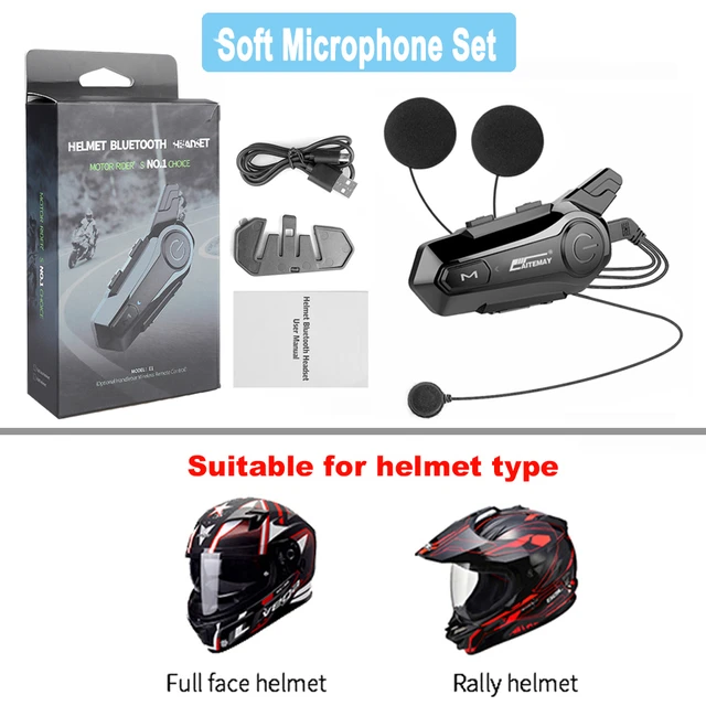 X1 Plus Bluetooth Motorcycle Intercom Helmet Headset Riders