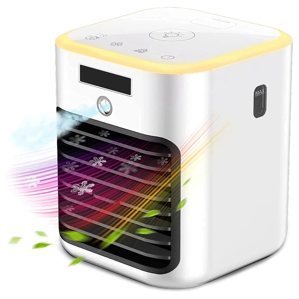 Mobile Air Conditioner, Air Cooler, 5 IN 1 Mobile Air Conditioner, Air-Purifying Cooling Fan with LED Light